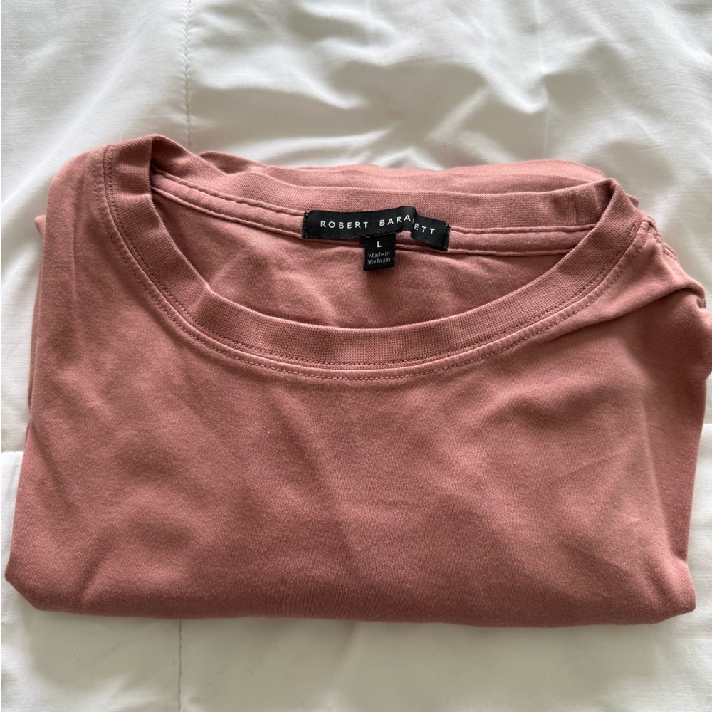 Robert Barakett Short Sleeve Tee in Dusty Rose